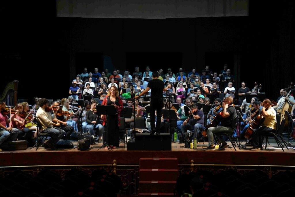 Palco principal do Teatro Amazonas onde acontecem as apresentações