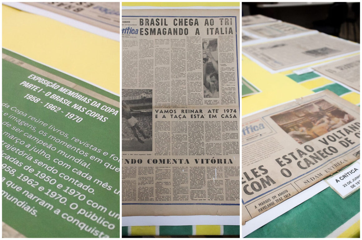 Memórias da Copa: exposição resgata títulos históricos do Brasil em Manaus