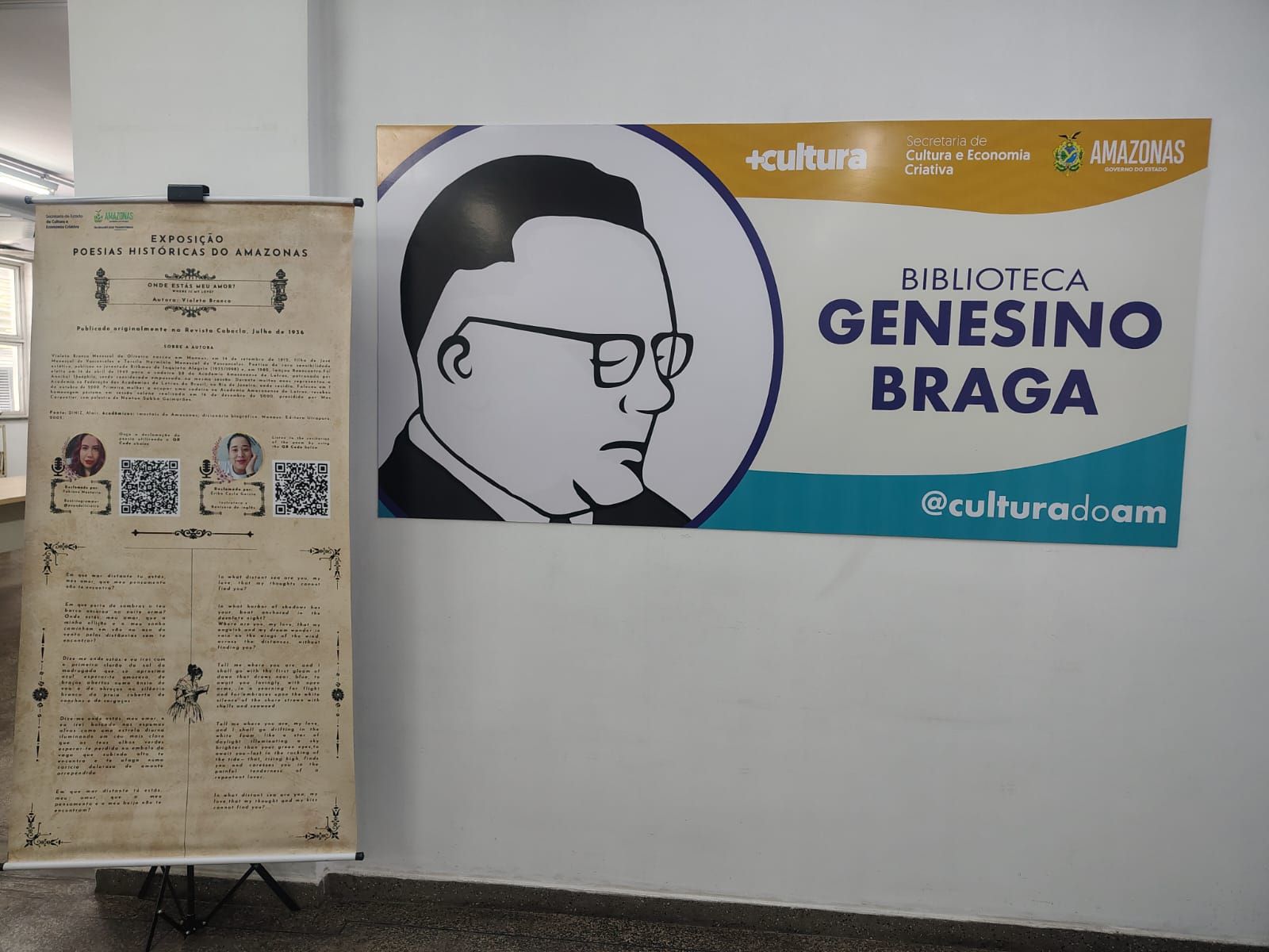 Exposição na Biblioteca Genesino Braga destaca autores amazonenses