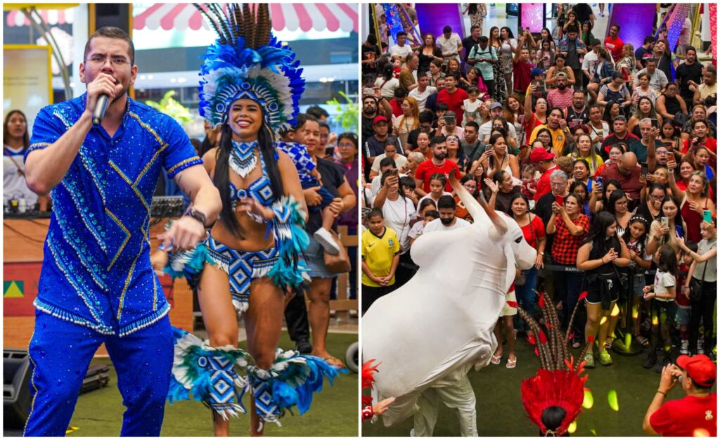 Arraial em shopping de Manaus recebe shows de bois-bumbás neste fim de semana